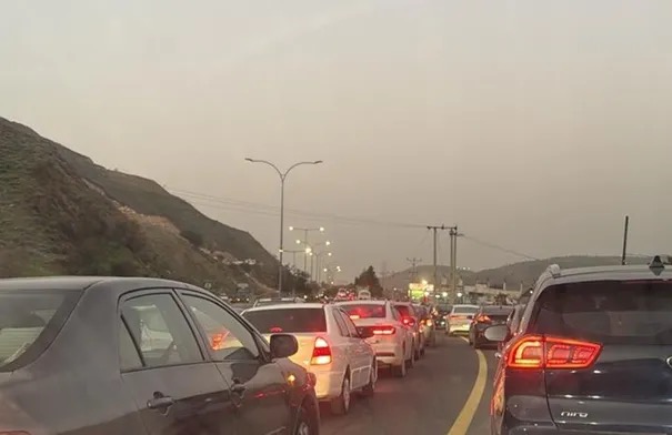 تصادم 7 مركبات على طلوع المصطبة باتجاه عمّان