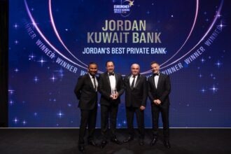 البنك الأردني الكويتي يحصد جائزة "أفضل بنك للخدمات المصرفية الخاصة في الأردن" للمرة الرابعة على التوالي