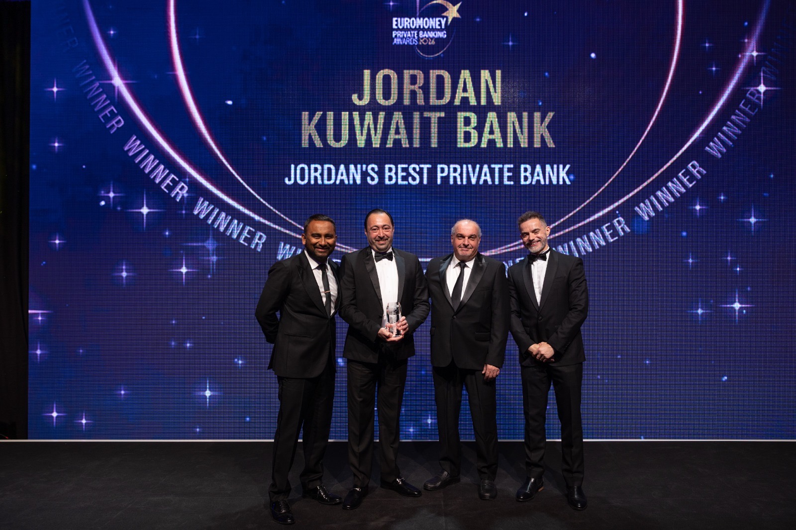 صورة حول : البنك الأردني الكويتي يحصد جائزة "أفضل بنك للخدمات المصرفية الخاصة في الأردن" للمرة الرابعة على التوالي البنك الأردني الكويتي يحصد جائزة "أفضل بنك للخدمات المصرفية الخاصة في الأردن" للمرة الرابعة على التوالي