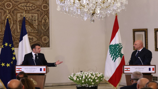 عون يطلب من ماكرون التدخل لمنع استهداف ضاحية بيروت الجنوبية