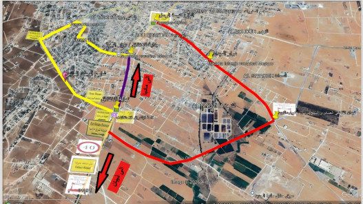 الأشغال تبدأ توسعة وصيانة الطريق الملوكي في مأدبا