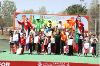 اختتام سباق الأطفال ضمن فعاليات برومين ألترا ماراثون البحر الميت النسخة الثلاثون