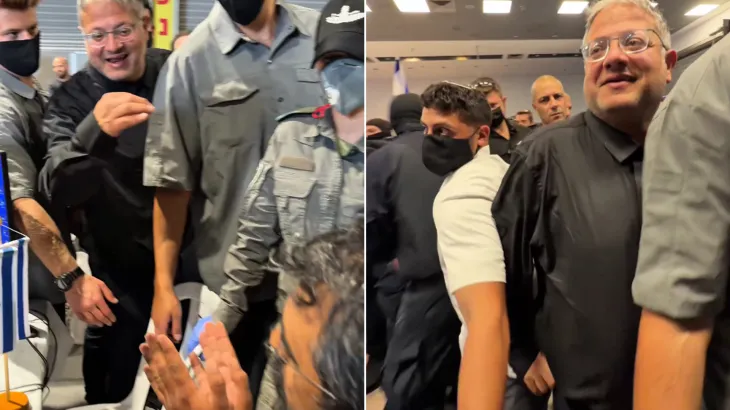 شاهد/ بن غفير وجنوده ينكلون بنشطاء اسطول الصمود بعد اعتقالهم