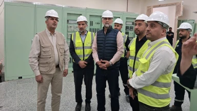 الخرابشة والبطاينة يتفقدان مشروع محطة الزرقاء الصناعية الكهربائية
