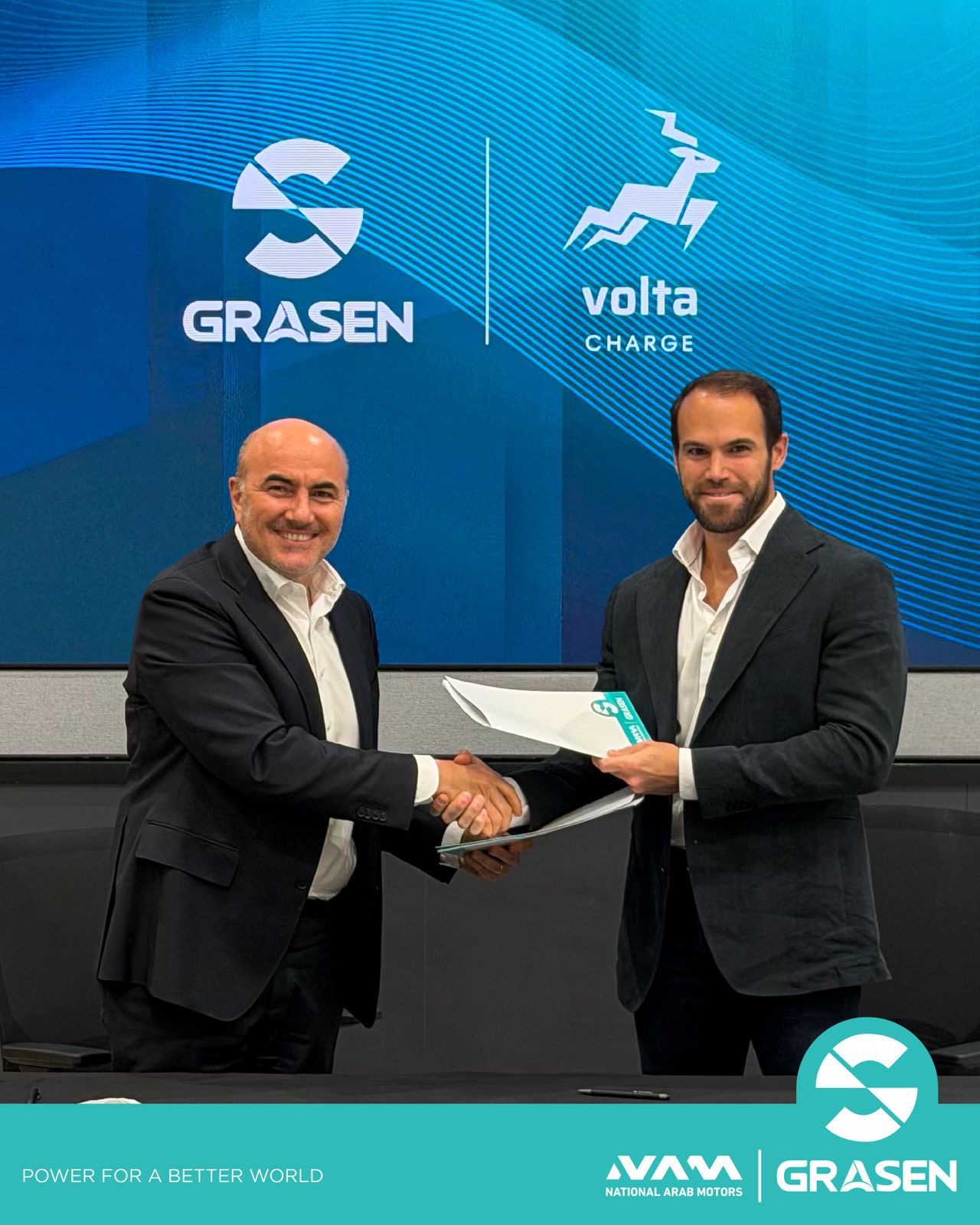 صورة حول : Grasen ترسم ملامح مستقبل التنقل الكهربائي في الأردن عبر شراكة استراتيجية معVolta Charge Grasen ترسم ملامح مستقبل التنقل الكهربائي في الأردن عبر شراكة استراتيجية معVolta Charge