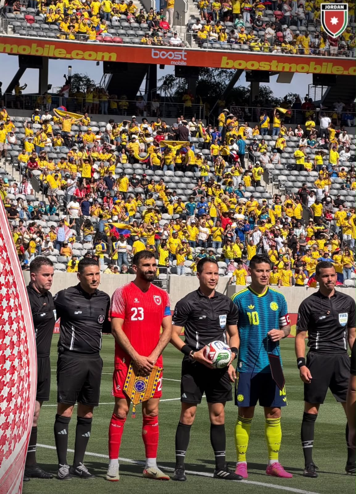 النشامى يخسر وديا أمام كولومبيا بهدفين دون رد