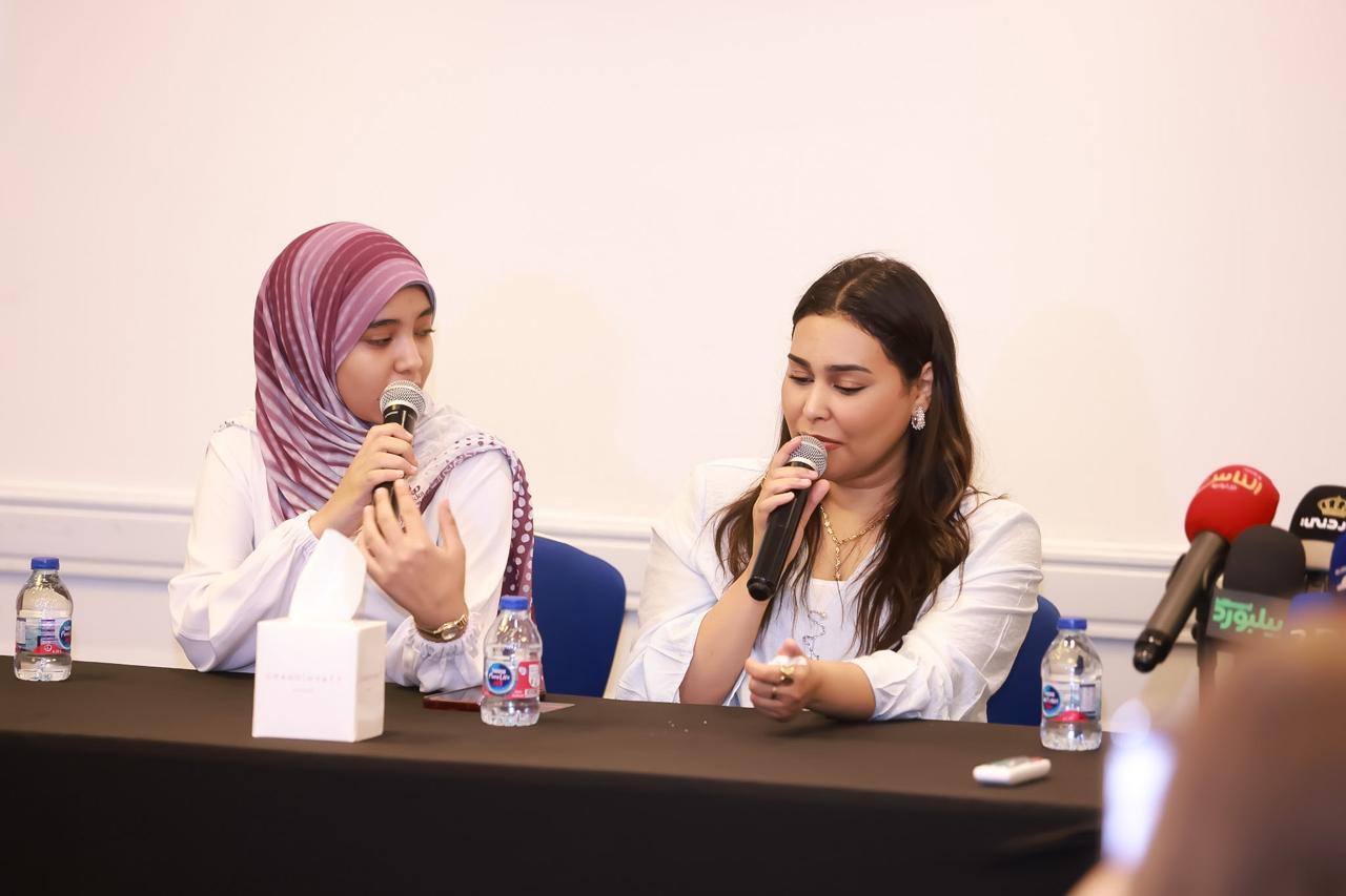 مؤتمر صحفي لفريق مسرحية "أم كلثوم" قبيل عرضها في "جرش"