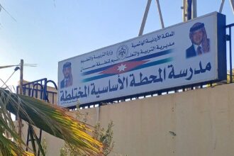 مبادرة "يدًا بيد نحو التغيير" تعيد طلاء مدرسة المحطة الأساسية في معان