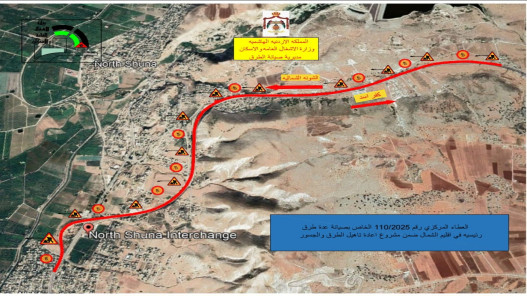 الأشغال: استكمال أعمال الصيانة لطريق إربد - الأغوار السبت