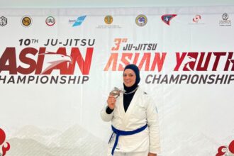 زينة صالح تتوج ببرونزية بطولة آسيا للجوجيتسو