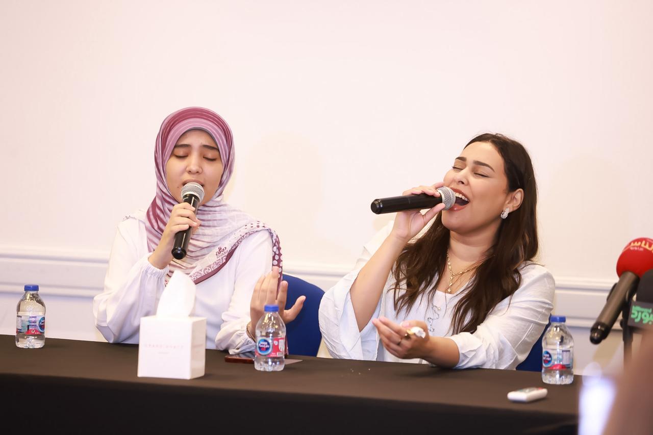مؤتمر صحفي لفريق مسرحية "أم كلثوم" قبيل عرضها في "جرش"
