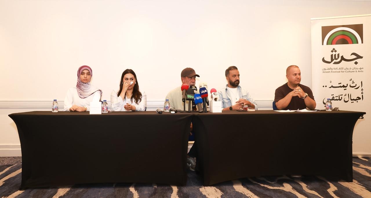 مؤتمر صحفي لفريق مسرحية "أم كلثوم" قبيل عرضها في "جرش"