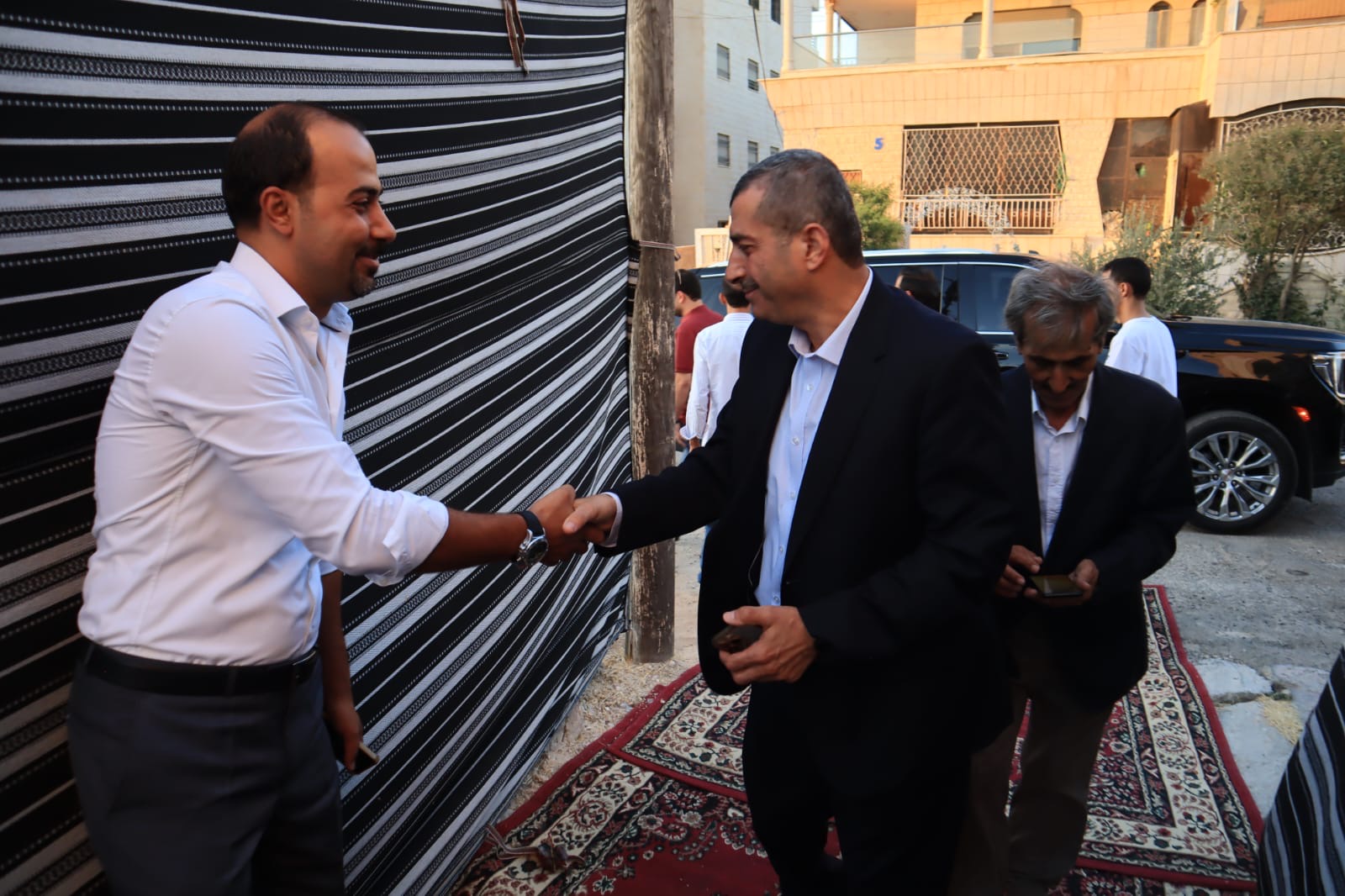 بالصور... المصري والحموري والملكاوي في ضيافة الزميل احمد البدادوة