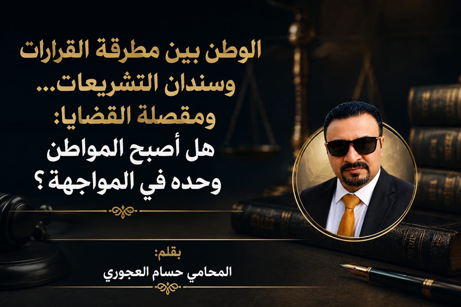 صورة حول : الوطن بين مطرقة القرارات وسندان التشريعات... ومقصلة القضايا: هل أصبح المواطن وحده في المواجهة؟ الوطن بين مطرقة القرارات وسندان التشريعات... ومقصلة القضايا: هل أصبح المواطن وحده في المواجهة؟