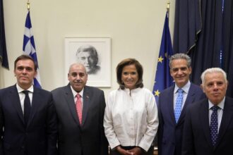 القاضي يلتقي رئيسة لجنة الشؤون الخارجية والدفاع الوطني في البرلمان اليوناني ولقاء يجمع لجنة الصداقة في البلدين