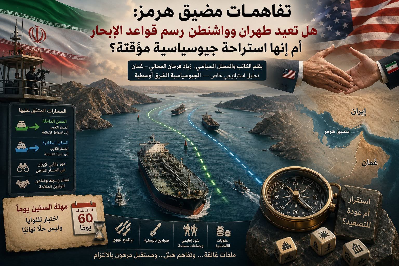 صورة حول : تفاهمات مضيق هرمز: هل تعيد طهران وواشنطن رسم قواعد الإبحار أم إنها استراحة جيوسياسية مؤقتة؟ تفاهمات مضيق هرمز: هل تعيد طهران وواشنطن رسم قواعد الإبحار أم إنها استراحة جيوسياسية مؤقتة؟