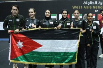 منتخبات كرة الطاولة تحصد 6 ميداليات في بطولة غرب آسيا