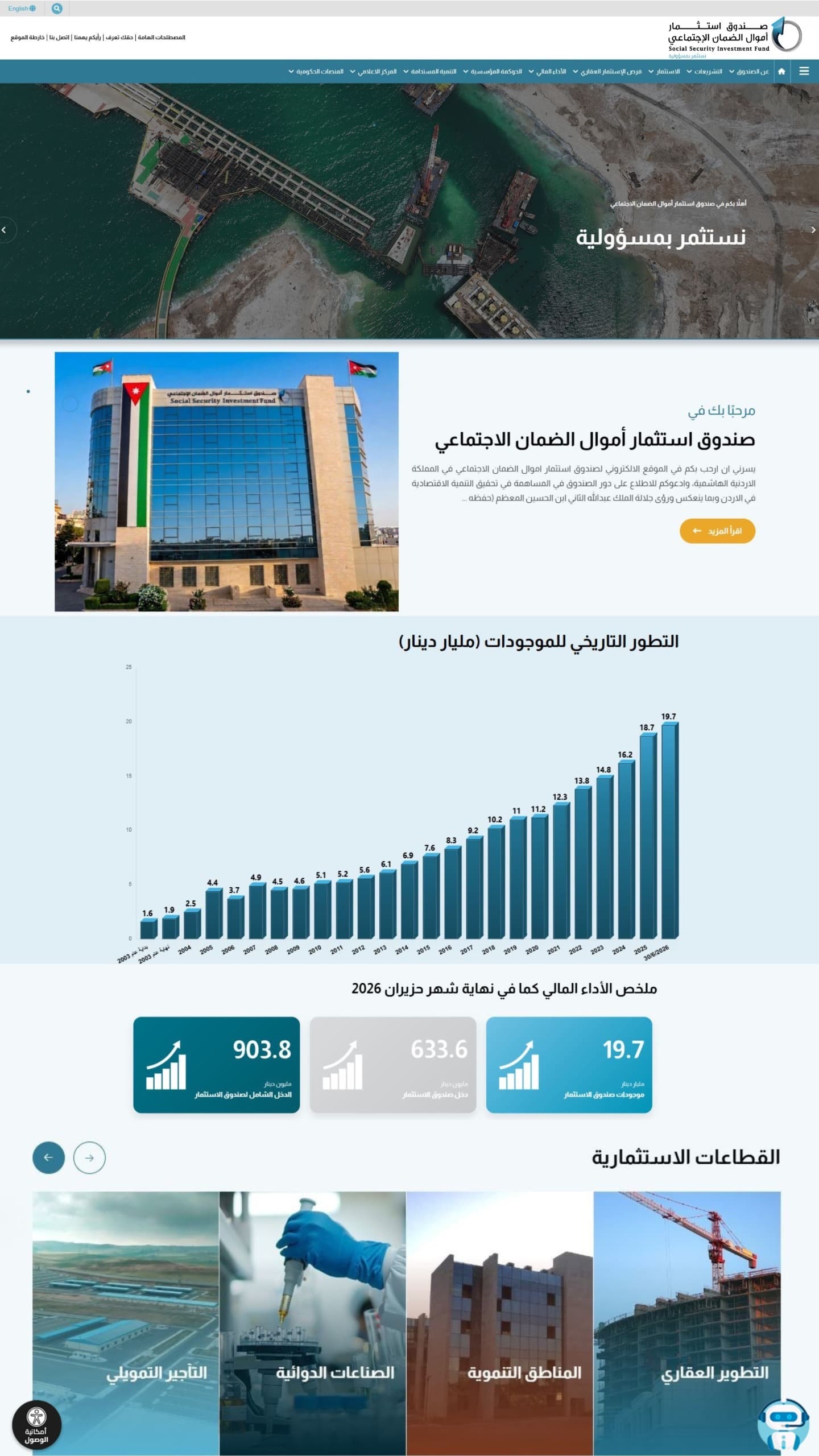 صندوق استثمار أموال الضمان يطلق موقعه الإلكتروني الجديد