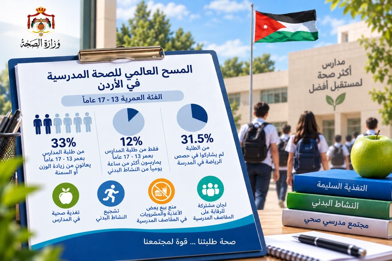 ثلث طلبة المدارس يعانون من زيادة الوزن أو السمنة.. والصحة تتحرك