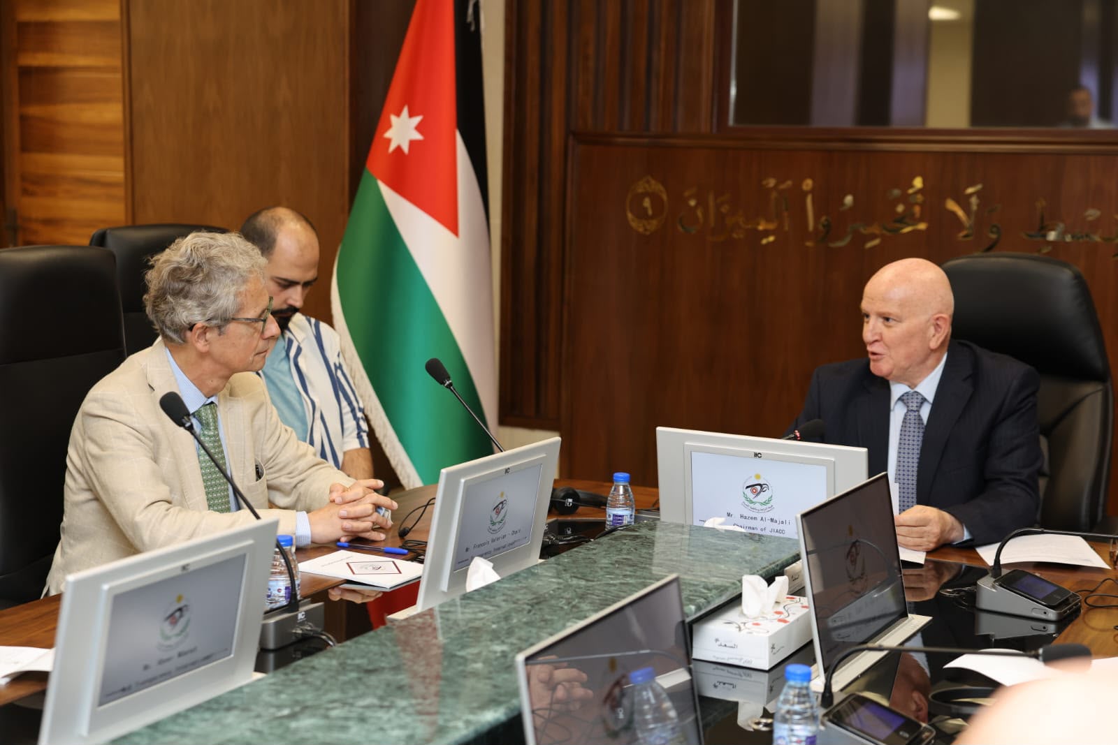 المجالي يبحث مع رئيس منظمة الشفافية الدولية سبل التعاون في مجال النزاهة