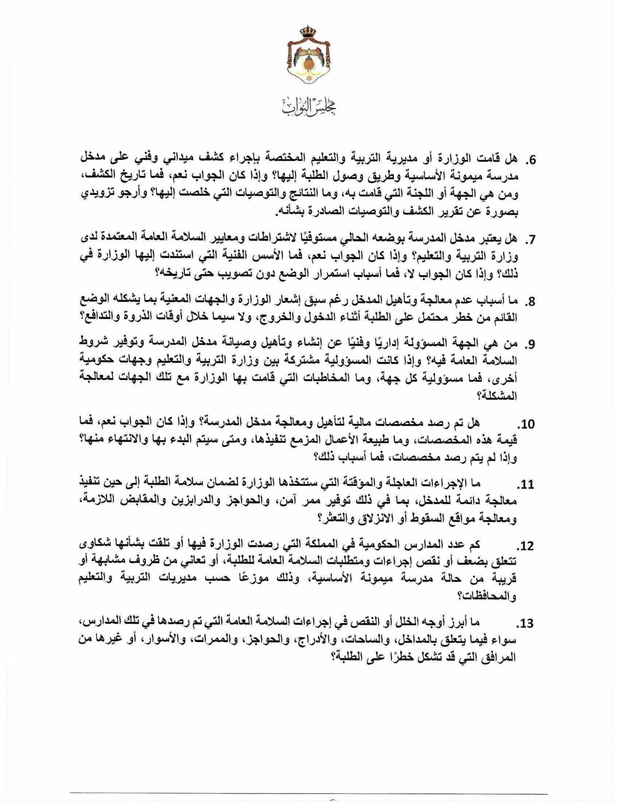خطر يتهدد الطلبة ومخاطبات بلا استجابة.. المحسيري تفتح ملف مدخل مدرسة ميمونة الأساسية وتسائل التربية (وثائق)