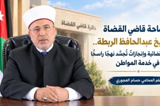 سماحة قاضي القضاة الشيخ عبدالحافظ الربطة.. قامةٌ قضائية وإنجازاتٌ تُجسّد نهجًا راسخًا في خدمة المواطن
