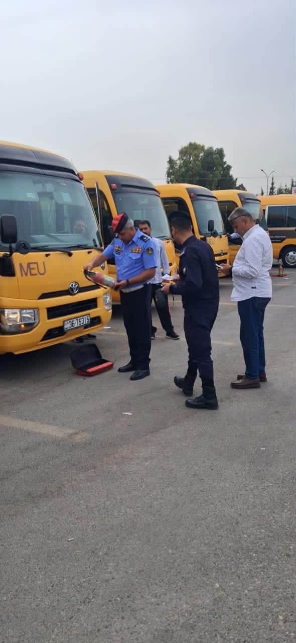 الدوريات الخارجية تفحص أساطيل الشركات في مقارها ضمن حملة شتاء آمن 2026