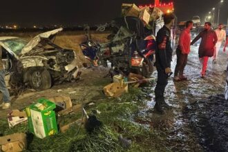 إصابة 7 أشخاص بحادث تصادم عنيف على طريق المفرق – الرمثا (صورة)